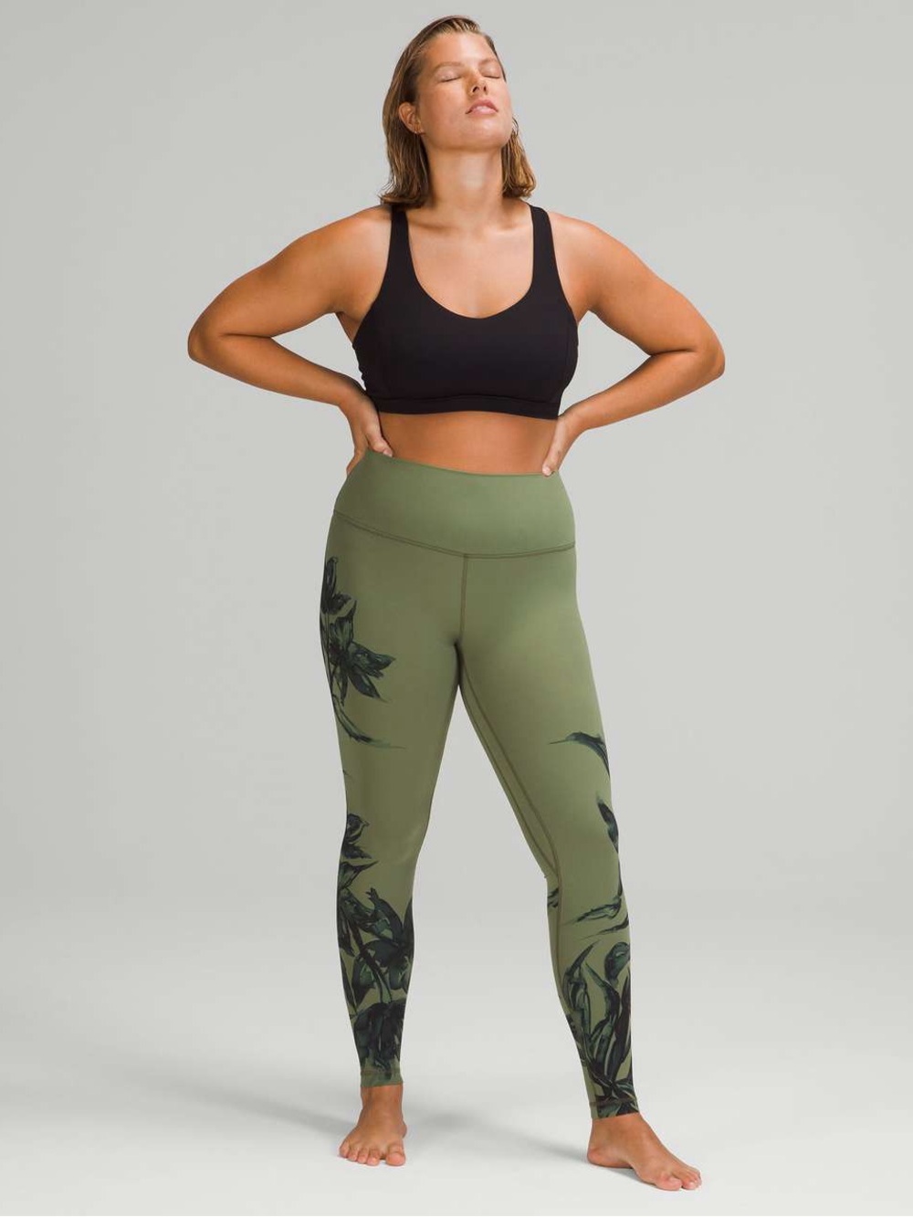 Lululemon Align High-Rise Pant 28" Botanical Bloom Green Twill Multi